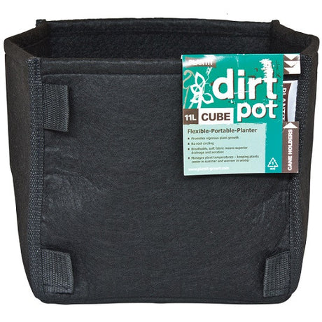 PLANT!T Quadratischer Textil-Blumentopf DirtPot 56l mit Griff - Growshop360