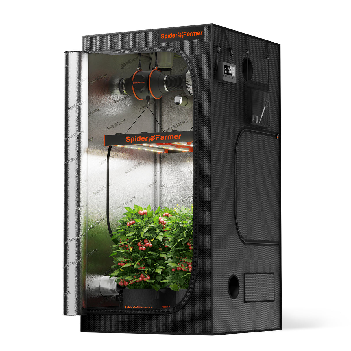 Spider Farmer® 90x90x180cm Indoor Grow Tent – ​​1680D High Reflective Grow Box