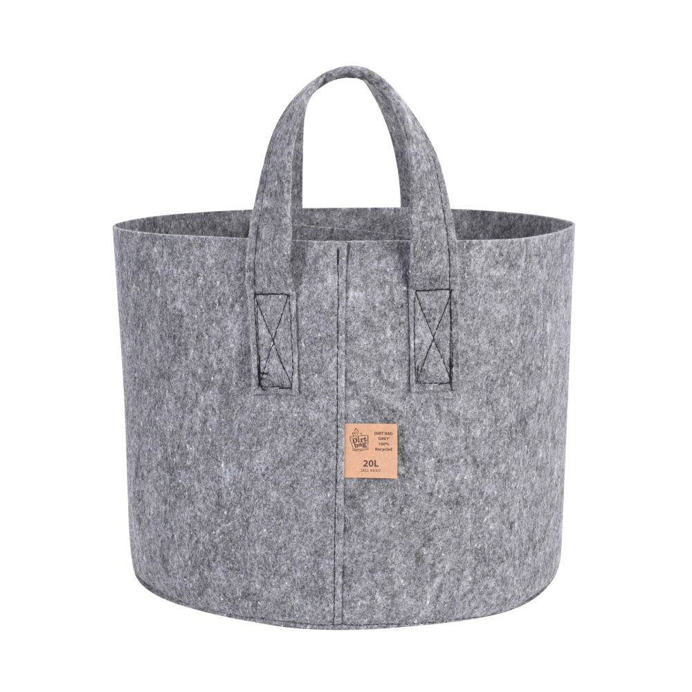 Stofftopf Grau 12 l (aus 100% recyceltem Stoff) - Growshop360