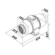 Dalap AP Quiet 125 mm, 230/340 m3/Std - Growshop360