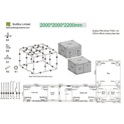 BudBox Silver PRO Titan I-HL 200x200x220 cm - Growshop360