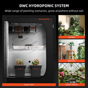 Spider Farmer® DWC Hydroponisches Anbausystem mit Top-Drip-Kit – 7-Gallonen Deep Water Culture, 2 Eimer