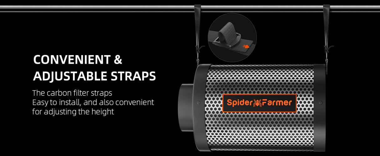 Spider Farmer® 6-Inch Inline Duct Fan Kits with Temperature and Humidity Control – 402CFM