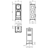 La Nordica Rossella Plus Forno Evo 9,1 kW Kaminofen – Majolika & Backfach 4