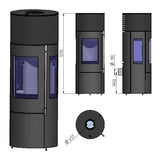 Haas+Sohn Luminus.l HSC Kaminofen 6,4 kW Energieeffizienzklasse A Rundform 1
