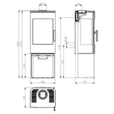 Haas+Sohn Wien.L easy III Kaminofen 7,3 kW Energieeffizienzklasse A+ 2