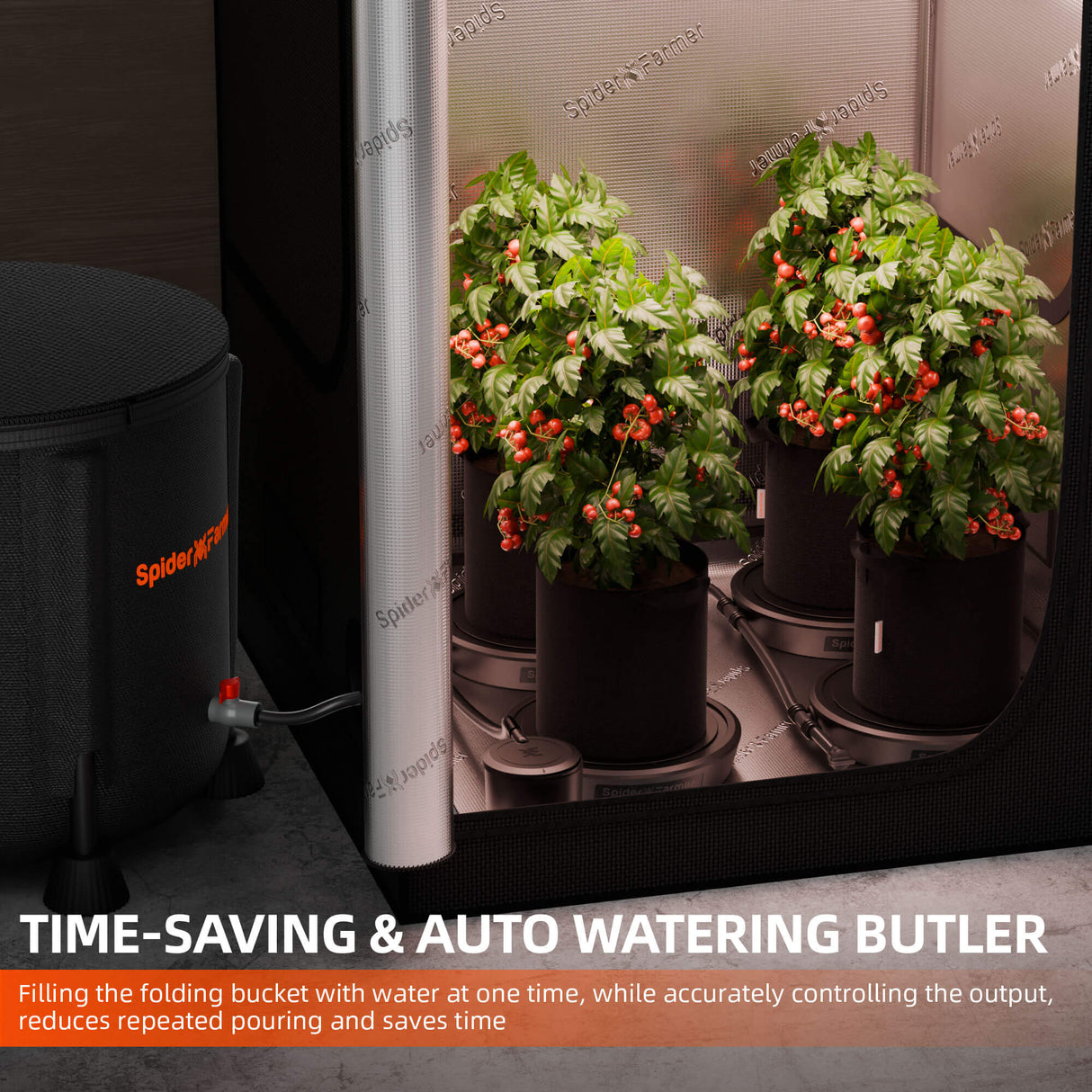 Spider Farmer® 4 Pack Self-Watering System Kits for Grow Tents and Greenhouses