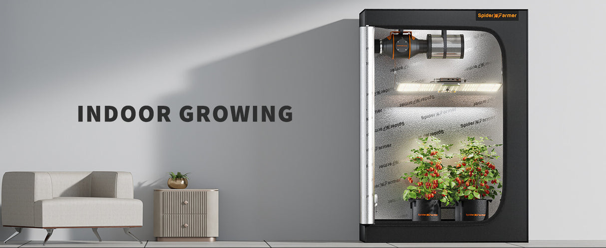 Spider Farmer® 90x90x180cm Indoor Grow Tent – ​​1680D High Reflective Grow Box