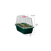 Garland Gewächshaus Mini High Dome Propagator Schwarz mit Drainage, Hartplastik, unbeheizt, 17x10x12 cm - Growshop360