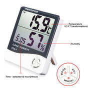 Digitales Thermometer und Hygrometer mit großem Display - Growshop360