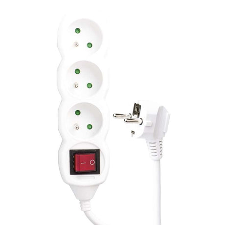 Verlängerungskabel mit Schalter für 3 Steckdosen, 3 m, 3x 1,5 mm - Growshop360