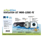 Prima Klima Ventilation PKVS Set PK125EC-TC mit Temperatursteuerung - Growshop360