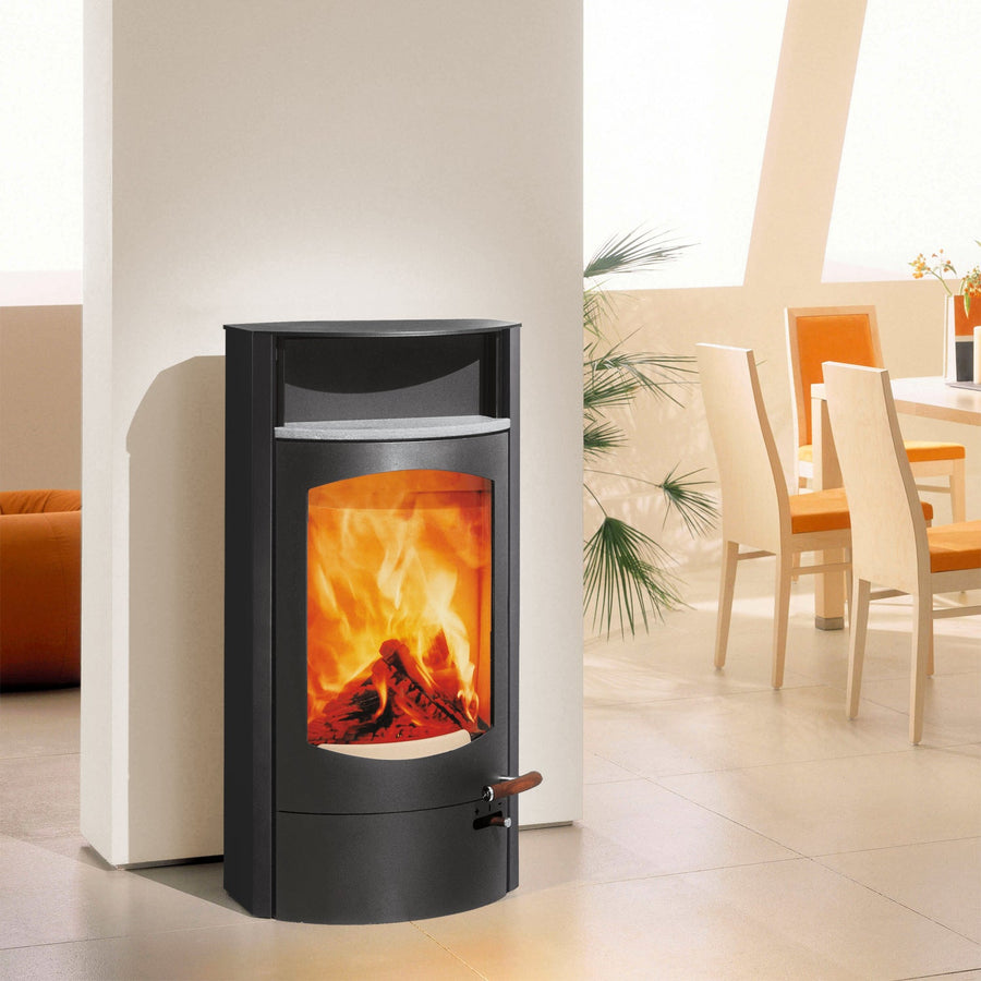 Austroflamm Koko 2.0 Kaminofen 6 kW Warmhaltefach Speckstein RRA hinten