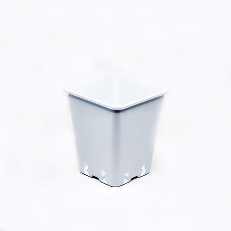 Blumentopf aus Kunststoff, quadratisch weiß 20x20x23 cm - 5,7 l, Packung mit 100 Stk. - Growshop360