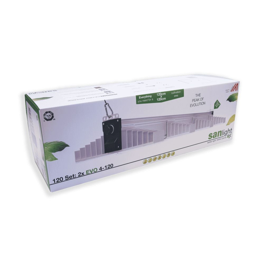 SANlight EVO LED Set 120 - 530W für 120x120 cm 3 µmol/J - V1.5 - Growshop360