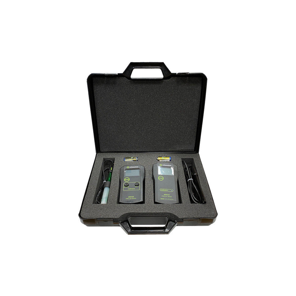Milwaukee EC MW302 und pH MW100 Set in einem Gehäuse MW710 - Growshop360
