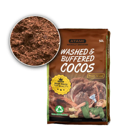 Atami Cocos Substrat Gewaschen & Gepuffert 50 l, Kokos - Growshop360