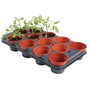 Garland Pflanzteller mit Töpfen Professional Growing Tray 12, 54x30.5x9.5 cm - Growshop360