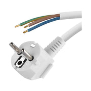 Netzkabel mit EU-Stecker und freiem Ende, 2 m WEISS - Growshop360