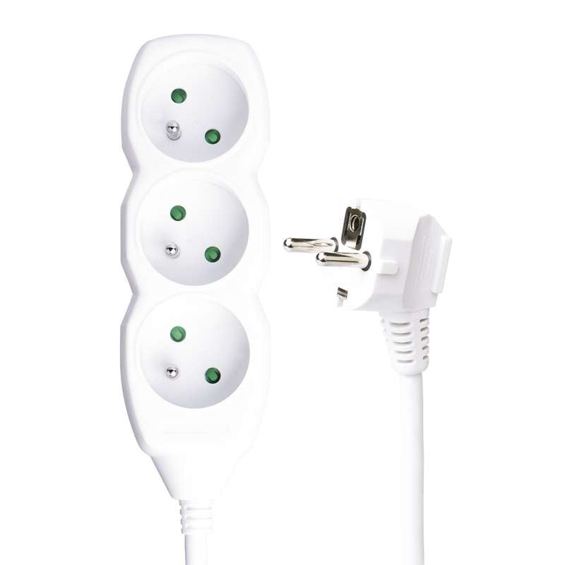 Verlängerbare Kabel für 3 Steckdosen, 3 m, 3x1,5 mm - Growshop360