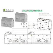 BudBox White PRO XXL-R 120x240x180 cm - Growshop360