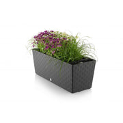 Selbstbewässernder Blumentopf Supreme, Länge 50cm Steingrau - Growshop360