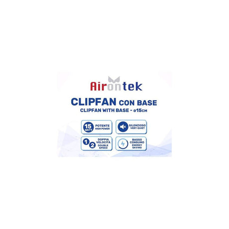 Airontek Clip-Ventilator 15W, zweistufig, Durchmesser 15 cm - Growshop360