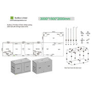 BudBox LITE-M 150x300x200 cm - Growshop360