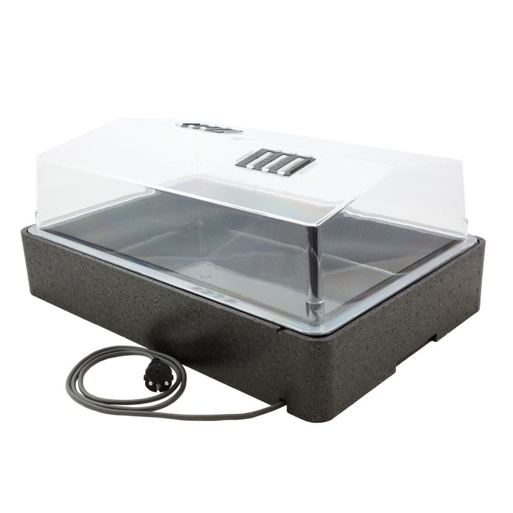 HGA Garten-Propagator 64/50, Hartplastik, beheizt, 60x40x25 cm - Growshop360