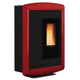 Extraflame Souvenir Lux EVO Pelletofen 10,2 kW Majolika Bordeaux WLAN 2