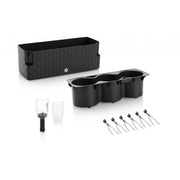 Plastkon Cobble Trio Smart Pflanzgefäß Eisweiß, 39,7x14x14 cm - Growshop360