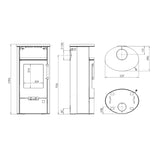 Justus Island 5 2.0 Kaminofen 5 kW Dauerbrand Speckstein 88 m³ 5
