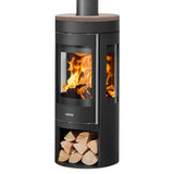 Justus Mino Trios 2.0 Kaminofen Stahl Schwarz mit Keramik-Abdeckplatte Grappa 2