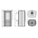 Justus Reno R Kaminofen 6 kW raumluftunabhängig 124 m³ Dauerbrand 6