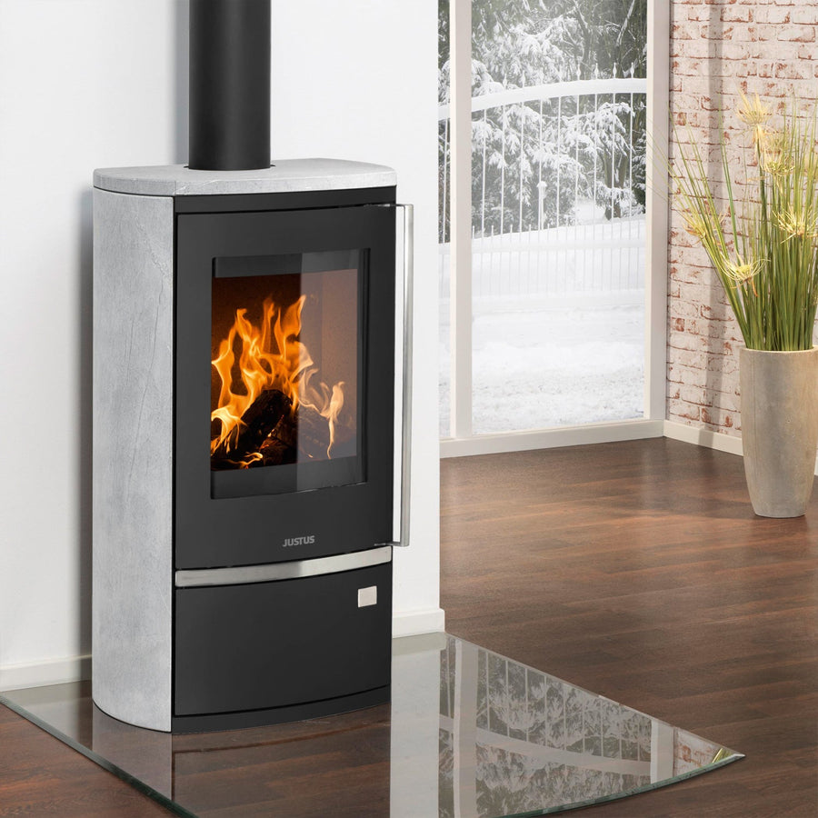 Justus Reno R Kaminofen 6 kW raumluftunabhängig 124 m³ Dauerbrand