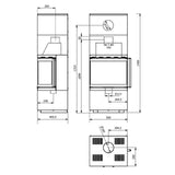 Wamsler Modulo 57/150 U Kaminofen 6 kW Panoramascheibe raumluftunabhängig 3
