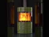 Austroflamm Fynn Xtra 2.0 Kaminofen 6 kW raumluftunabhängig Altgrün 3